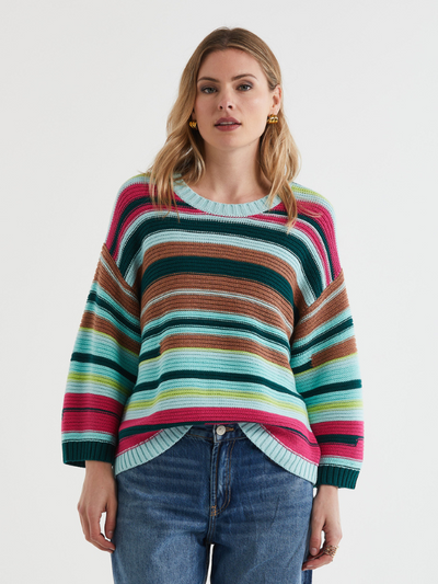 LD+CO Multi Stripe Jumper Bermuda Front