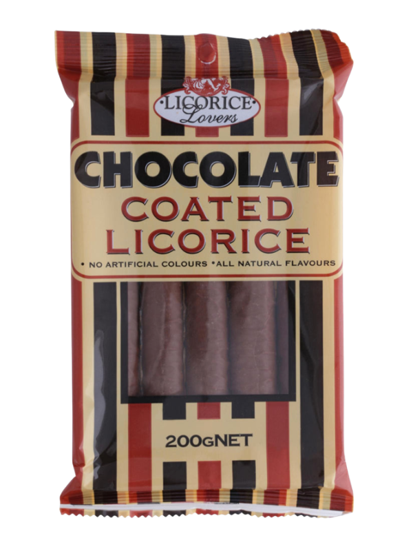 Licorice Lovers Chocolate Coated Licorice (front)