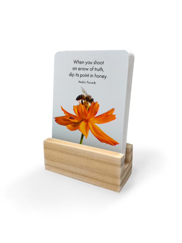Little Affirmations Affirmation Cards & Stand Bee Happy