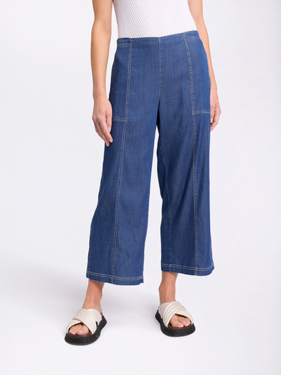 Marco Polo 3/4 Wide Leg Denim Jeans Denim Front