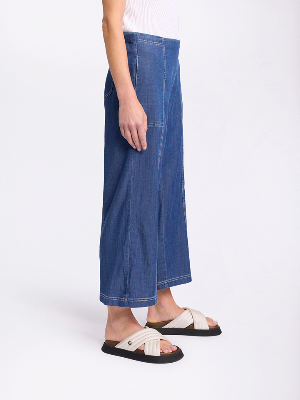 Marco Polo 3/4 Wide Leg Denim Jeans Denim Side