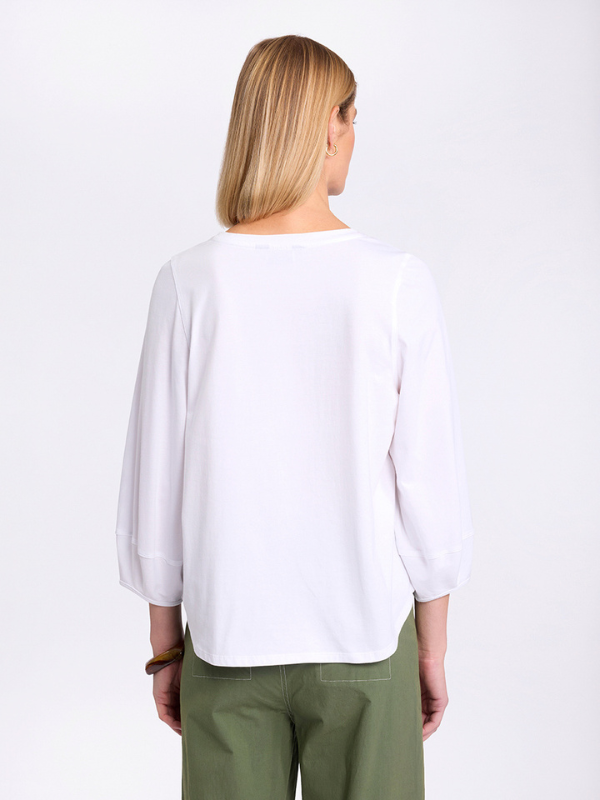 Marco Polo Lantern Sleeve Tee White Back