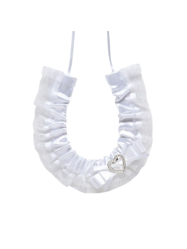 ME Collections Horse Shoe with Bow White