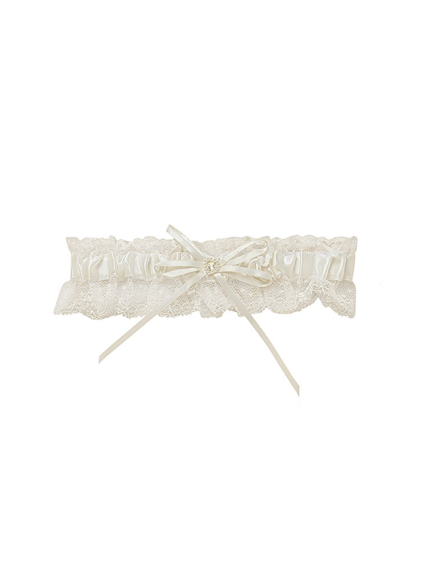 me collections Satin Garter Ivory