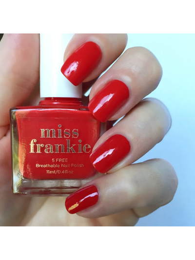 Miss Frankie Send Hearts Racing Nail Polish (model)