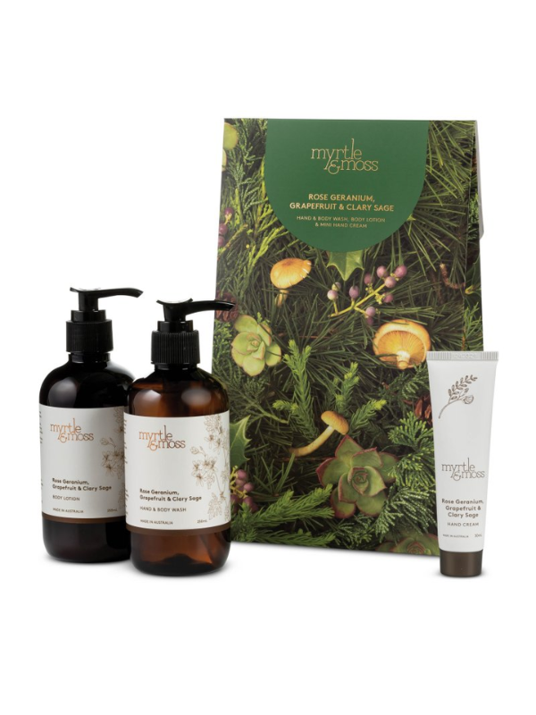 Myrtle & Moss Limited Edition Rose Geranium Gift Trio