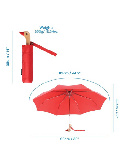 Original Duckhead Compact Umbrella Red