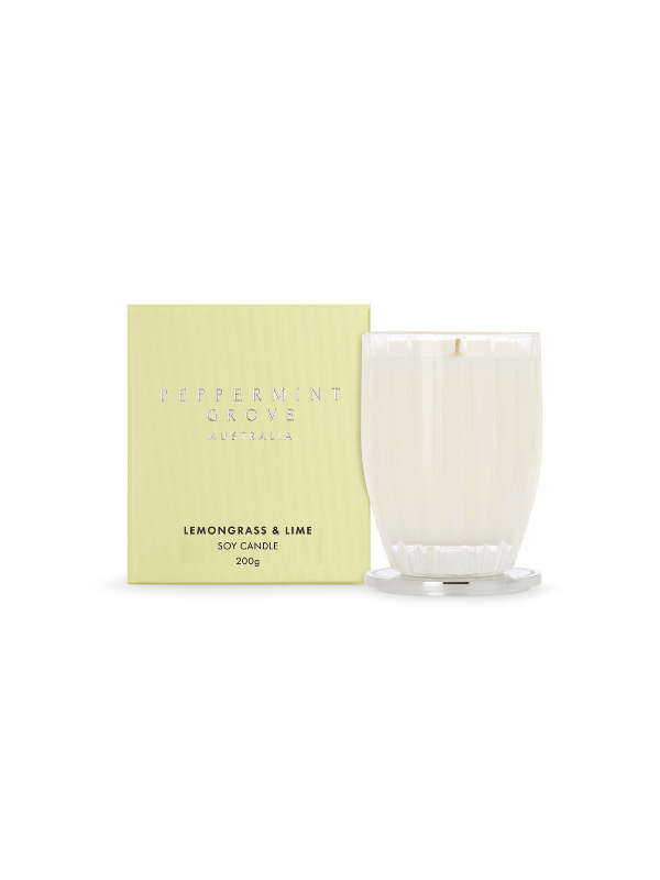 Peppermint Grove Lemongrass & Lime Soy Candle 200g