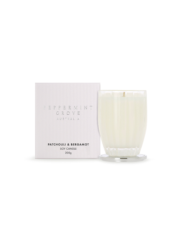 Peppermint Grove Patchouli & Bergamot Soy Candle 200g