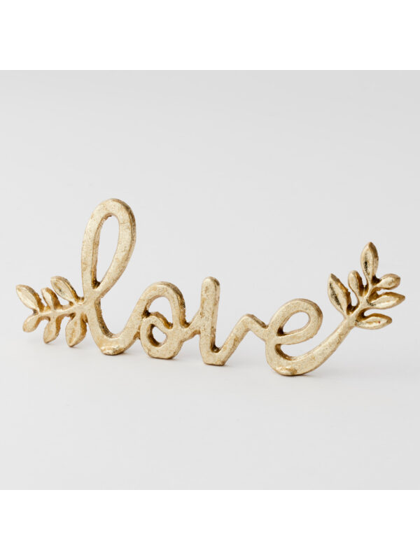 Pilbeam Living Love Sculpture Gold