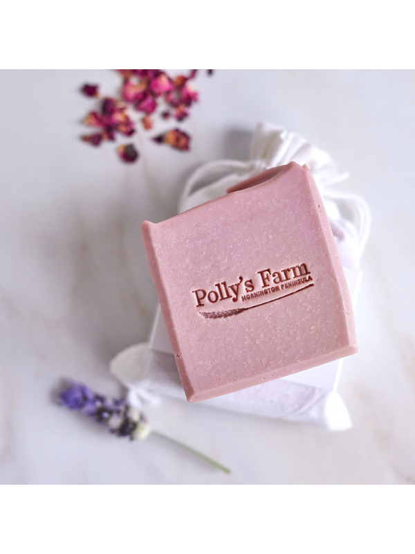 Polly's Farm Lavender & Rose Geranium Soap 110g