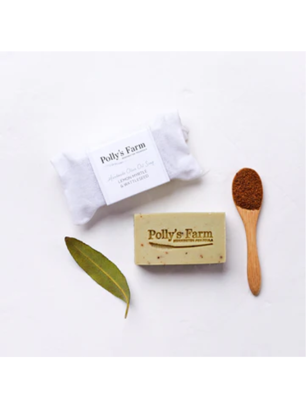 Polly's Farm Lemon Myrtle & Wattleseed Guest Soap 25g