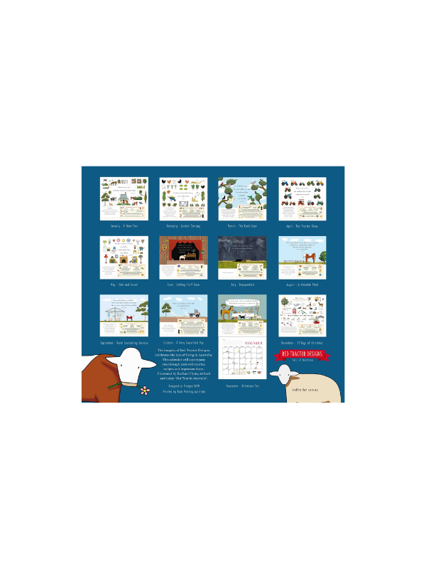 Red Tractor Designs Our Year in Australia 2026 Calendar