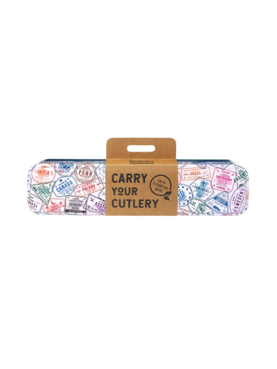 Retro Kitchen Carry Your Cutlery Passport Stamps