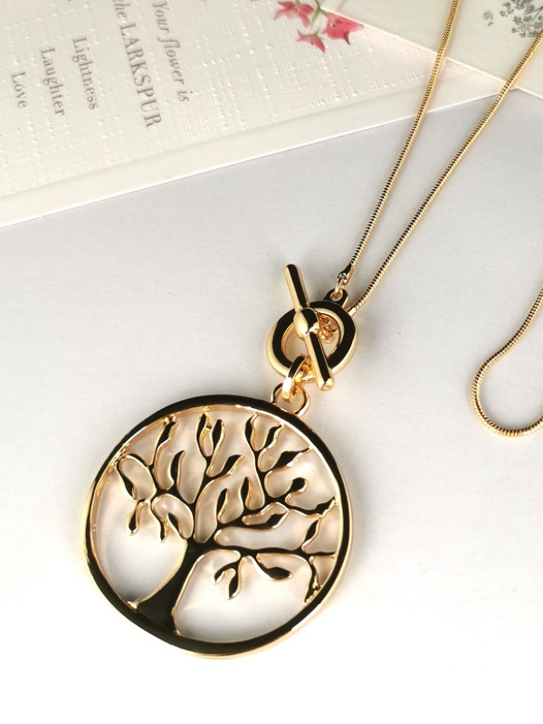 S.H.E Jewellery Tree Charm Necklace Gold