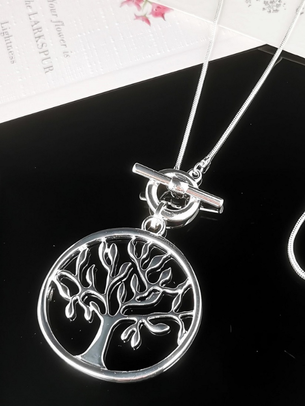 S.H.E Jewellery Tree Charm Necklace Silver