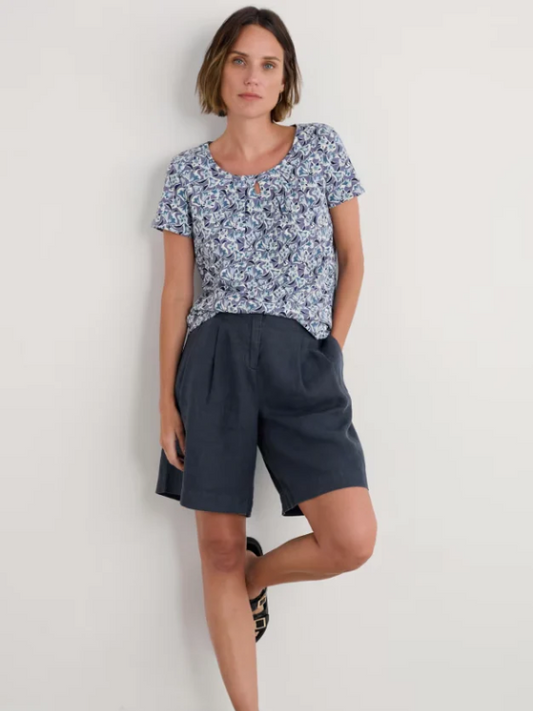 Seasalt Cornwall Appletree T-Shirt Paper Bellflower Bilberry Front