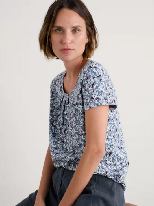 Seasalt Cornwall Appletree T-Shirt Paper Bellflower Bilberry Side