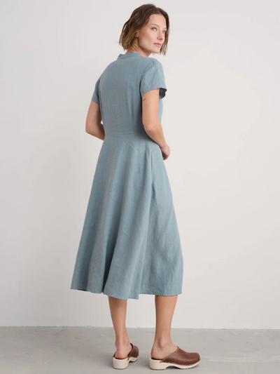 Seasalt Cornwall Carved Wood Midi Dress Hail Back