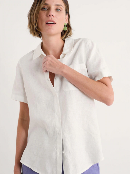 Seasalt Cornwall Drydock Shirt Chalk Front