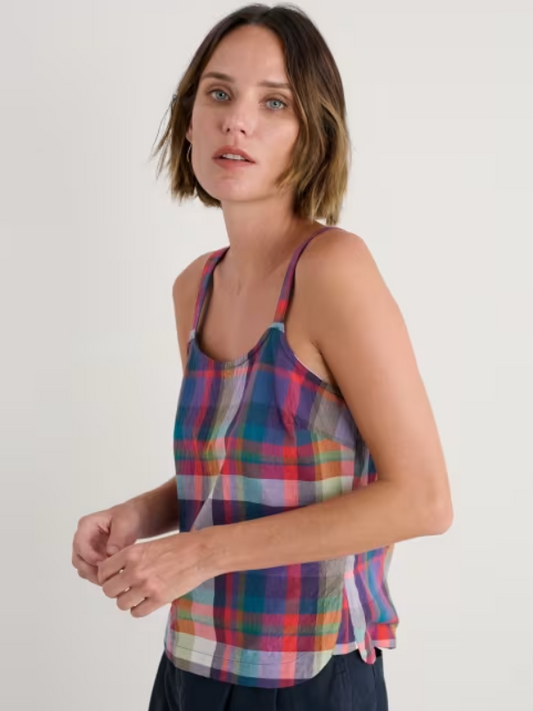 Seasalt Cornwall Hare's Tail Vest Florabunda Multi Damson Side