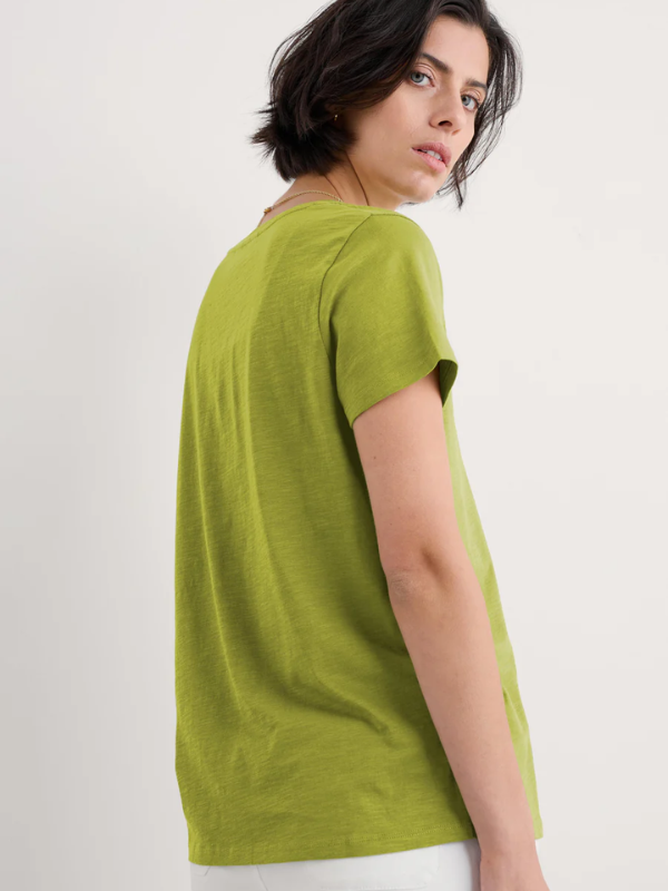 Seasalt Cornwall Kellow T-Shirt Dark Citron Back