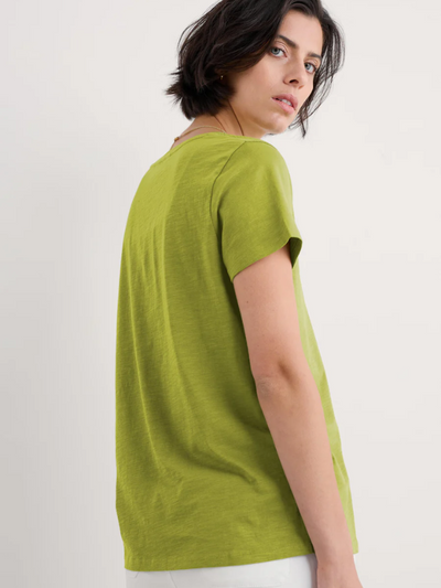 Seasalt Cornwall Kellow T-Shirt Dark Citron Back