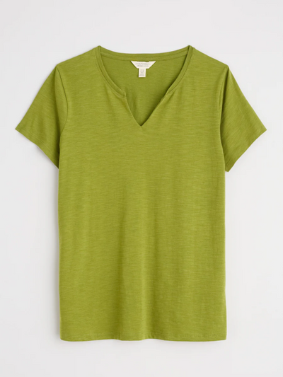 Seasalt Cornwall Kellow T-Shirt Dark Citron Flat Lay