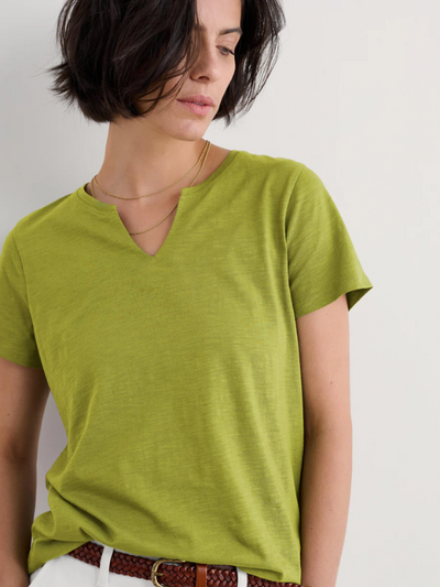 Seasalt Cornwall Kellow T-Shirt Dark Citron Front