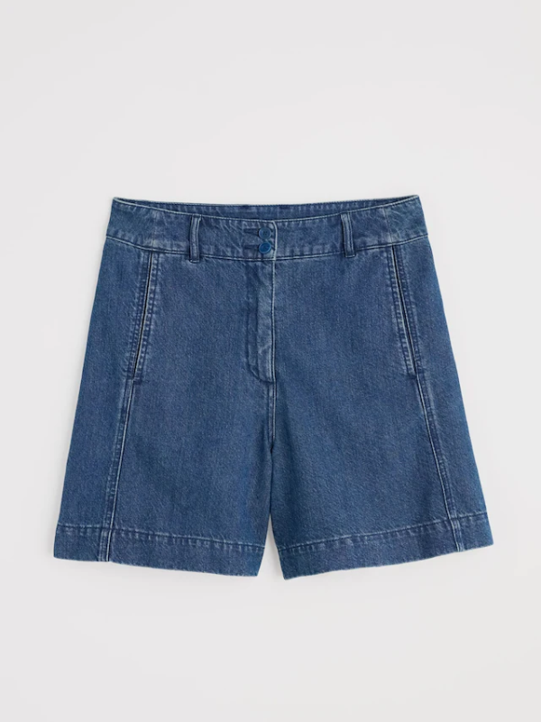 Seasalt Cornwall Lowarth Shorts Mid Wash Flat Lay