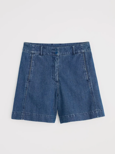 Seasalt Cornwall Lowarth Shorts Mid Wash Flat Lay