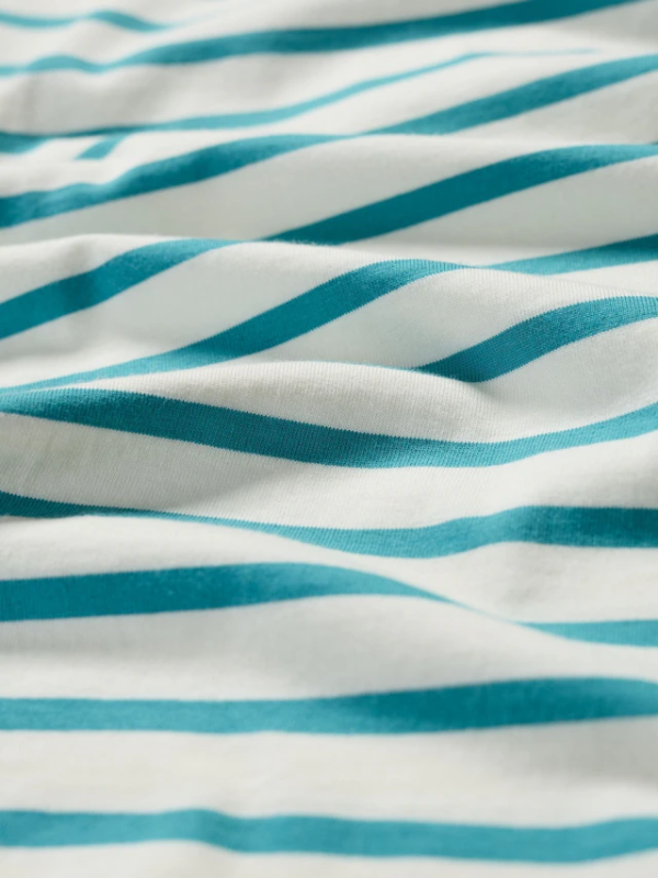 Seasalt Cornwall Sailor T-Shirt Breton Chalk Tidal Swatch