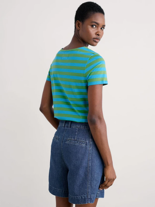 Seasalt Cornwall Sailor T-Shirt Scallion Hedgerow Back