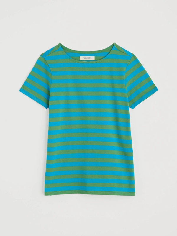 Seasalt Cornwall Sailor T-Shirt Scallion Hedgerow Flat Lay