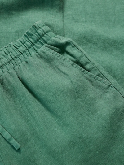 Seasalt Cornwall Tide Flow Wide Leg Linen Pants Pine Swatch