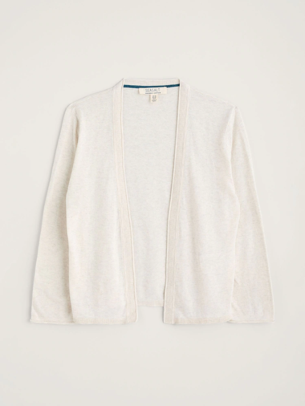 Seasalt Cornwall Vanessa Knitted Cardigan Chalk Flat Lay