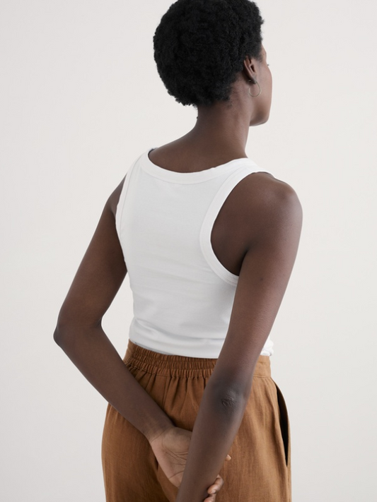 Seasalt Cornwall Wild Plain Racerback Vest Salt Back