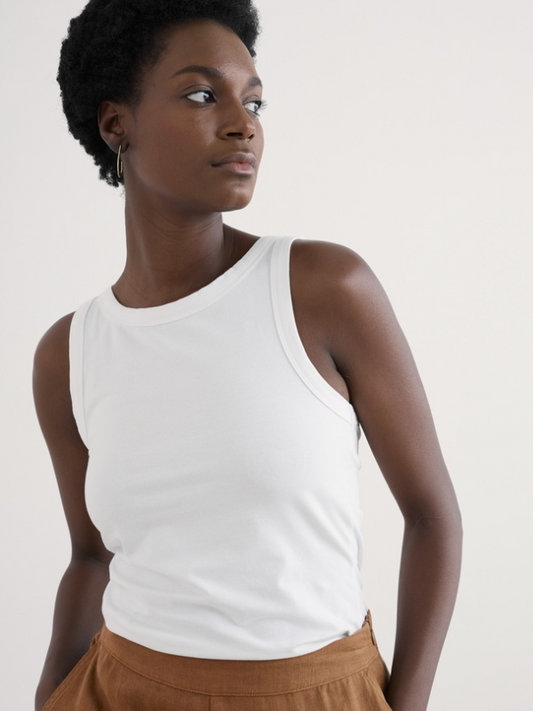 Seasalt Cornwall Wild Plain Racerback Vest Salt Front