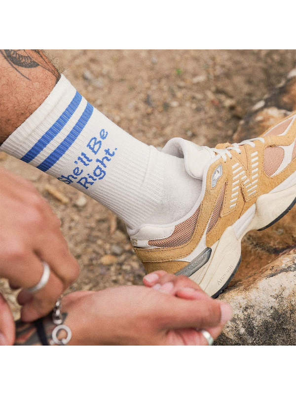 Skwosh She'll Be Right Socks White