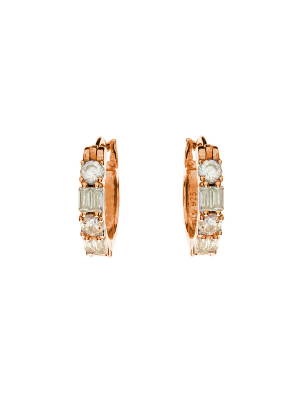 Sybella Jewellery Amore CZ Hoop Earrings Rose Gold