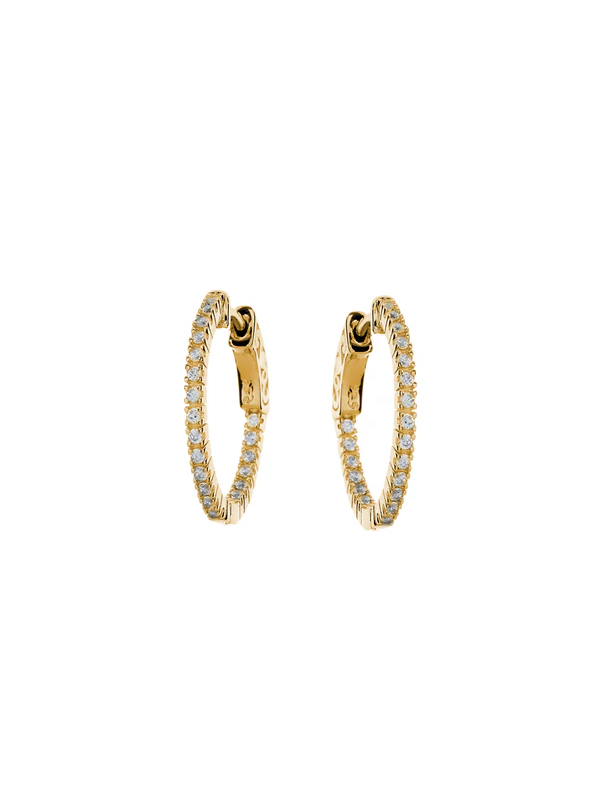 Sybella Jewellery Caroline CZ Fine Gold Hoop Earrings