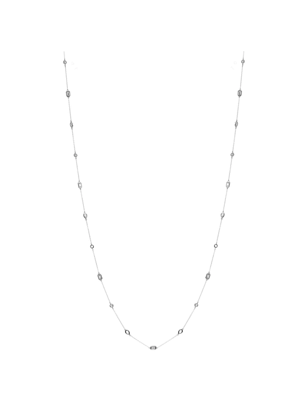 Sybella Jewellery Electra Long Silver Necklace