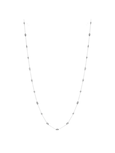 Sybella Jewellery Electra Long Silver Necklace