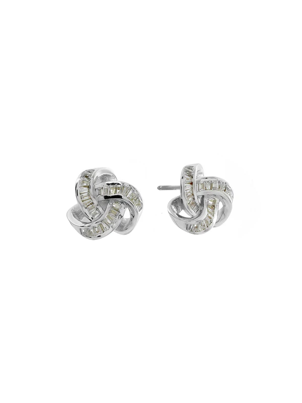 Sybella Jewellery Elsie Silver Knot Stud Earrings