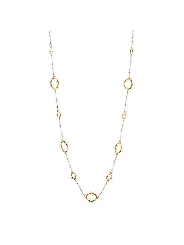 Sybella Jewellery Fiona Oval Chain Long Necklace Gold