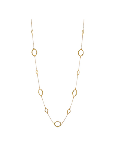 Sybella Jewellery Fiona Oval Chain Long Necklace Gold