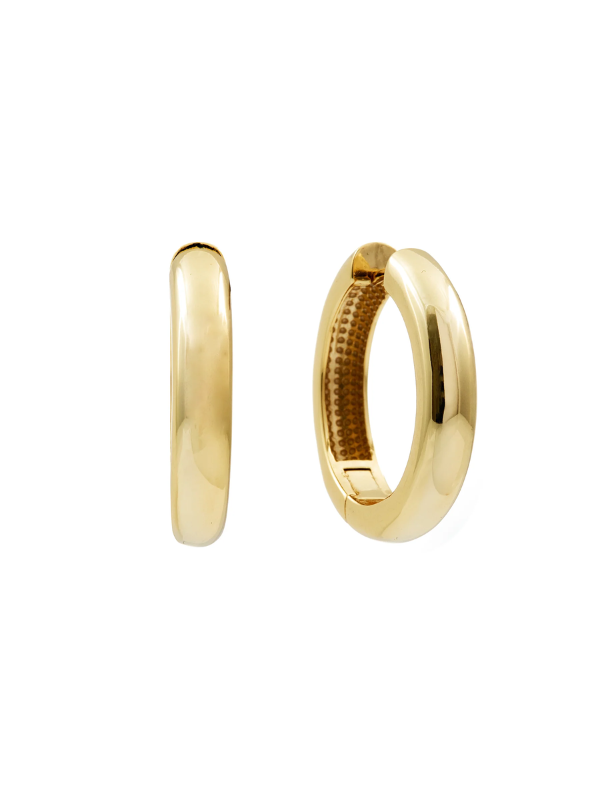 Sybella Jewellery Freya Large Round Gold Hoop Earrings