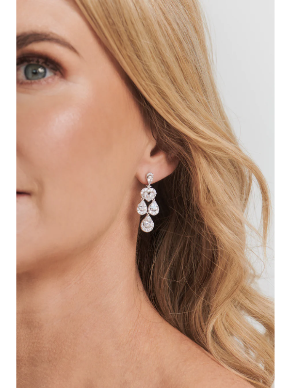 Sybella Jewellery Rosetta Silver Chandelier Earrings