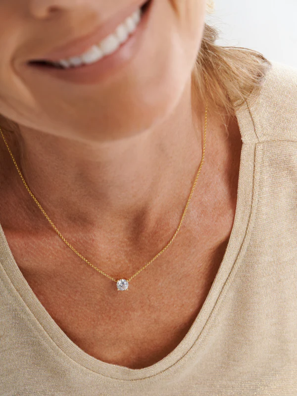 Sybella Jewellery Sade Claw Set CZ Necklace Gold