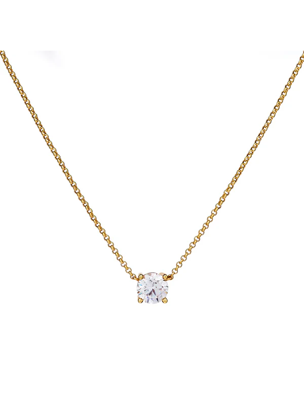 Sybella Jewellery Sade Claw Set CZ Necklace Gold